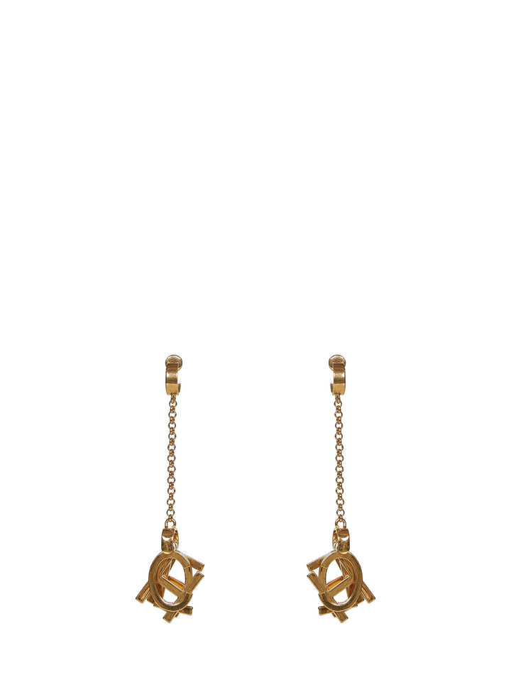 Chloé Women Gold Chloé Letters Drop Earrings