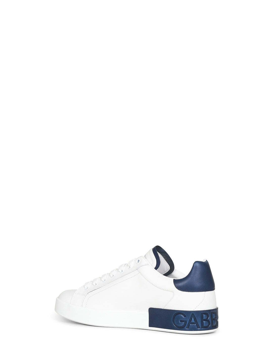 Dolce & Gabbana Men White Calf Leather Portofino Sneakers