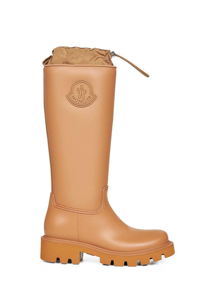 Moncler Women Light Brown Kickstream High Rain Boots