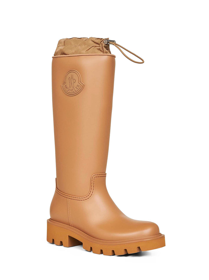 Moncler Women Light Brown Kickstream High Rain Boots