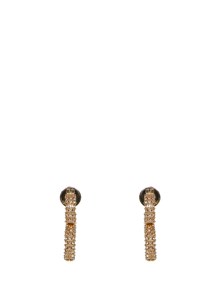 Valentino Garavani Women Metal And Crystal Vlogo Signature Earrings