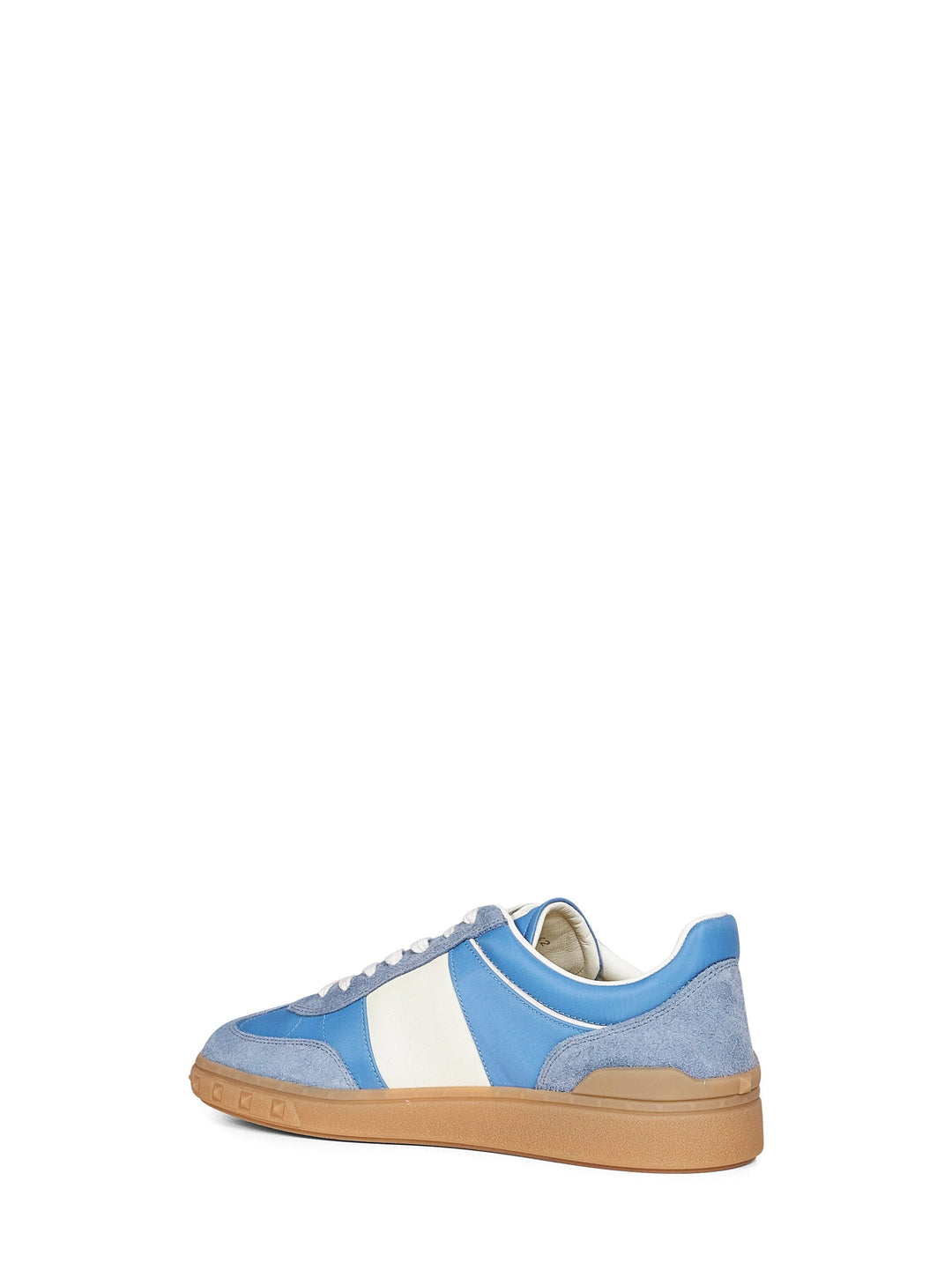 Valentino Garavani Men Light Blue Suede And Nylon Upvillage Sneakers