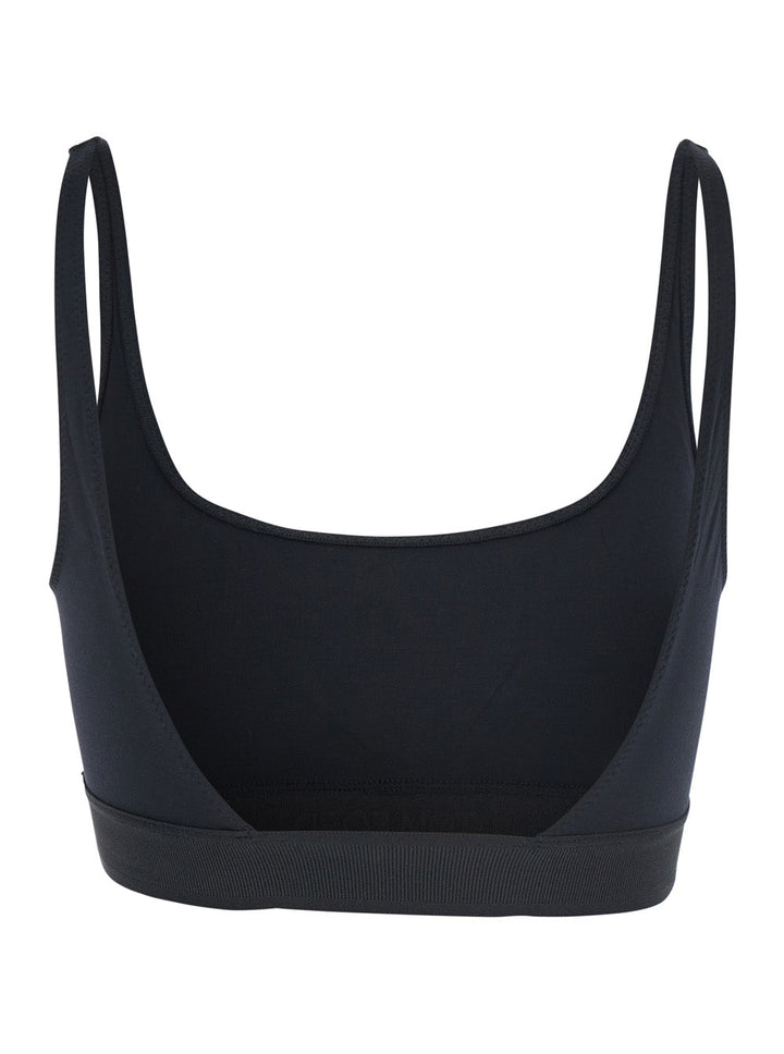 Tom Ford Women Black Bralette Top With Scoop Neck And Logo Lettering On The Front In Modal Stretch Woman