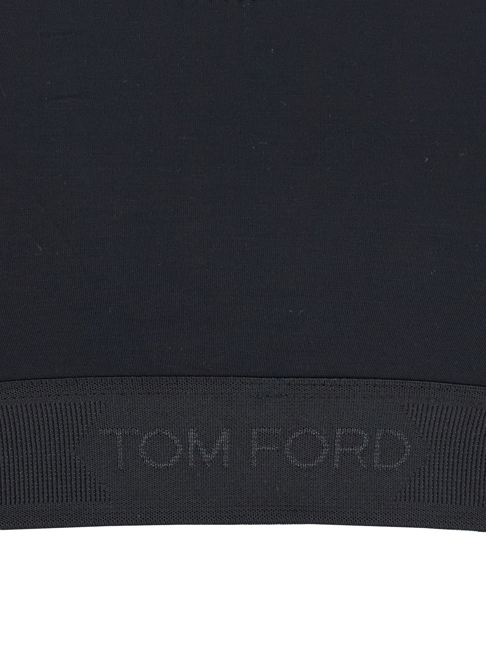 Tom Ford Women Black Bralette Top With Scoop Neck And Logo Lettering On The Front In Modal Stretch Woman