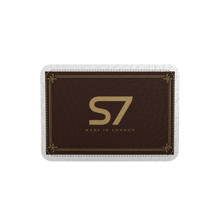 S7 product label in gold and dark brown