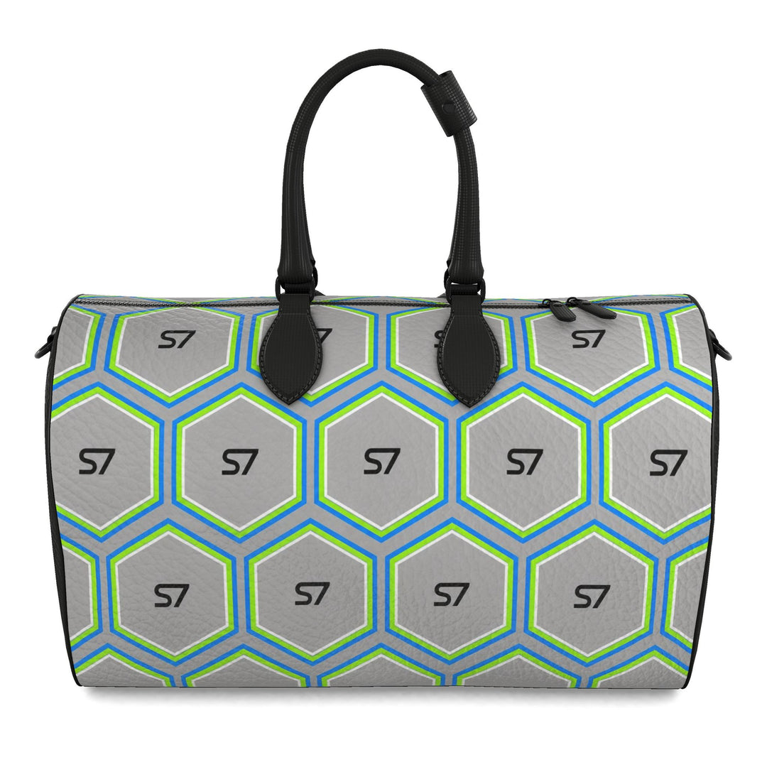 S7 HEX | Electric Blue &amp; Green Geometric Duffle Bag