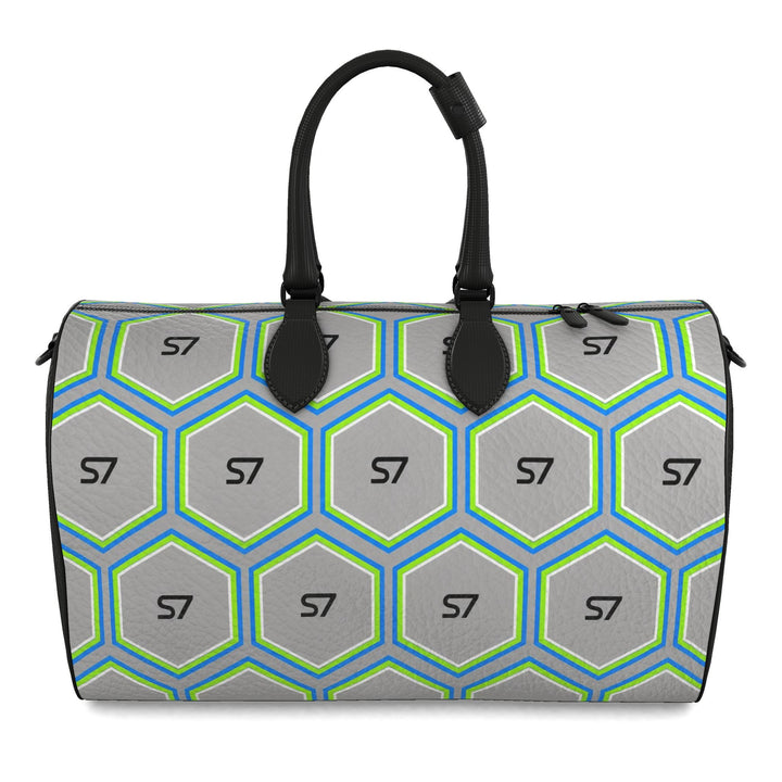 S7 HEX | Electric Blue &amp; Green Geometric Duffle Bag