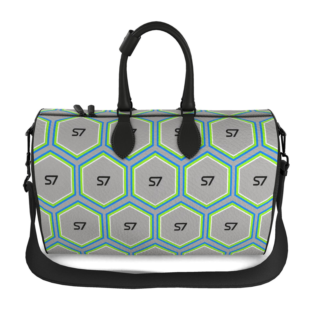 S7 HEX | Electric Blue &amp; Green Geometric Duffle Bag