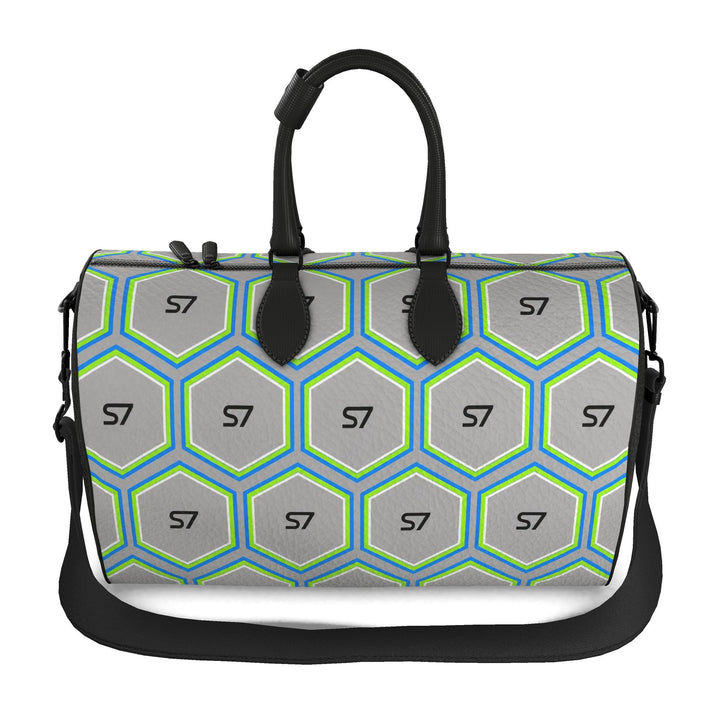 S7 HEX | Electric Blue &amp; Green Geometric Duffle Bag
