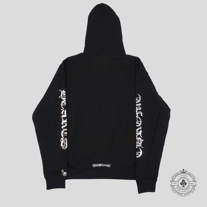 Chrome Hearts 1988 Vertical Logo Hoodie in Black/Silver