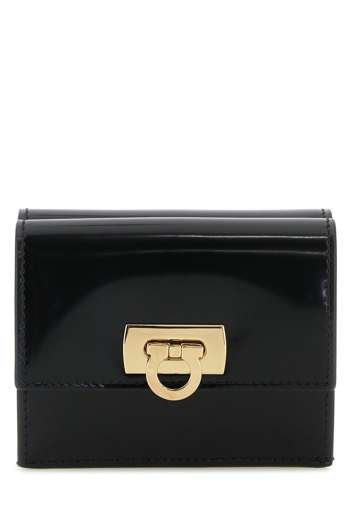 Salvatore Ferragamo Women Black Leather Wallet