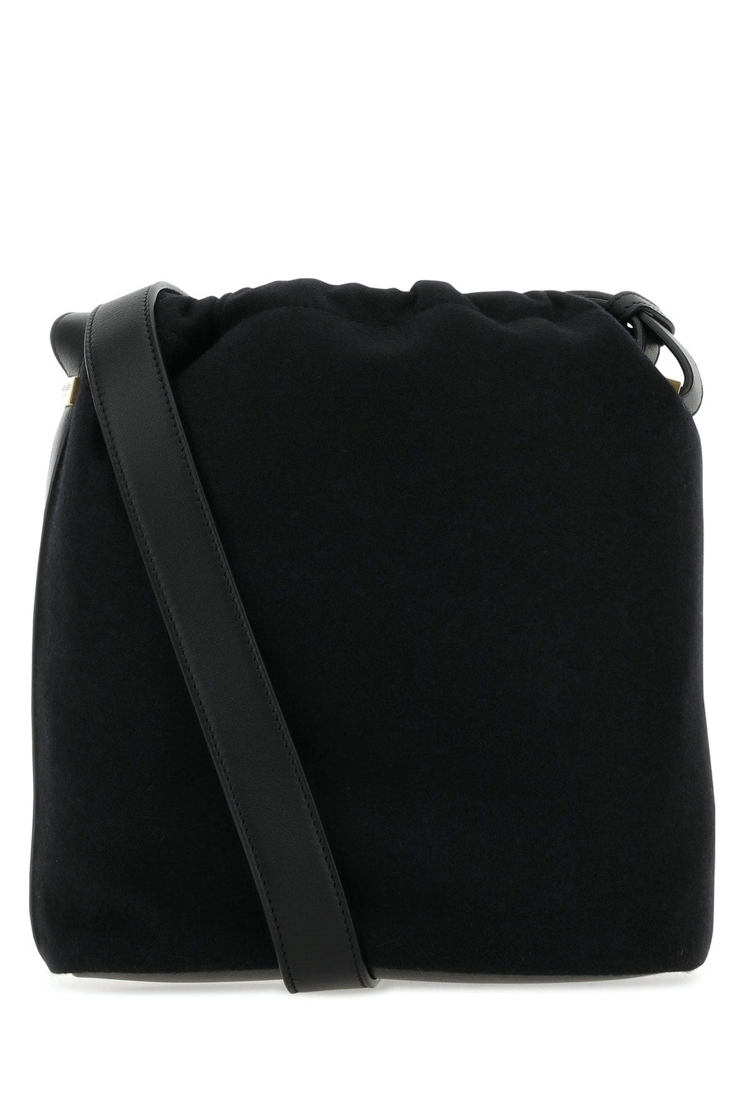 Saint Laurent Men Black Felt Rive De Gauche Bucket Bag