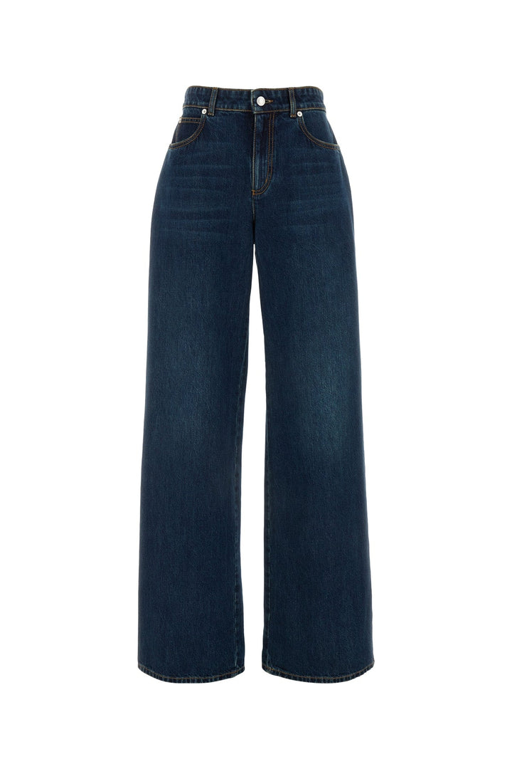 Alexander Mcqueen Women Denim Trousers*3