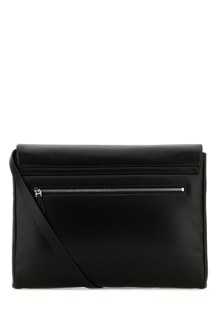 Dolce & Gabbana Men Black Nappa Leather Mediterraneo Clutch