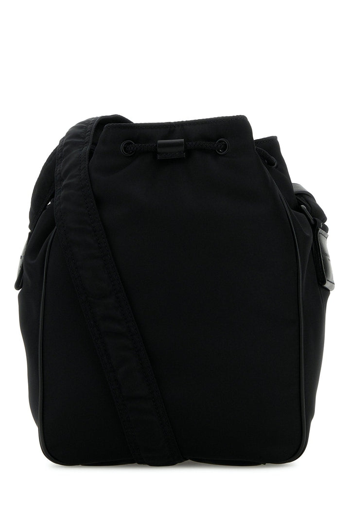 Saint Laurent Men Black Nylon Bucket Bag