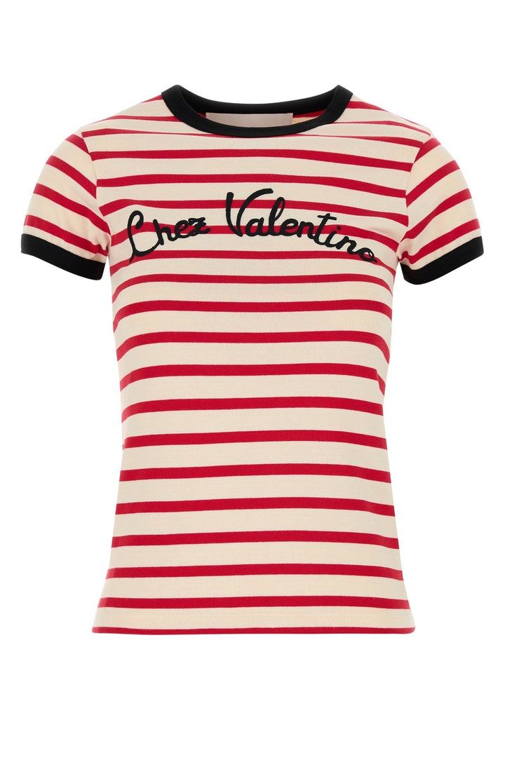 Valentino Garavani Women Embroidered Cotton T-Shirt
