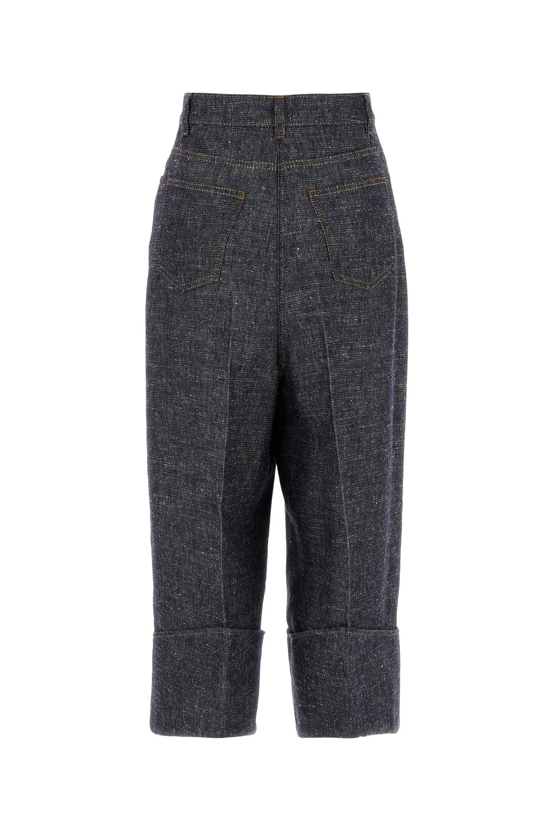 Givenchy Women Denim Blue Linen Blend Palazzo Pant