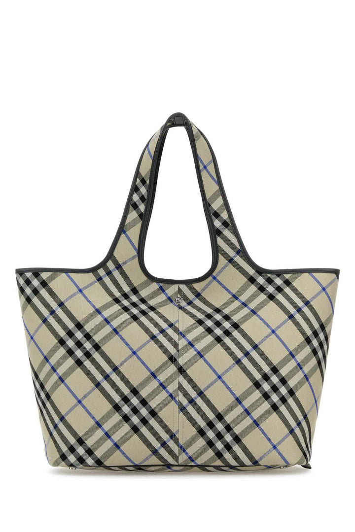 Burberry Women Embroidered Canvas Shopping Bag
