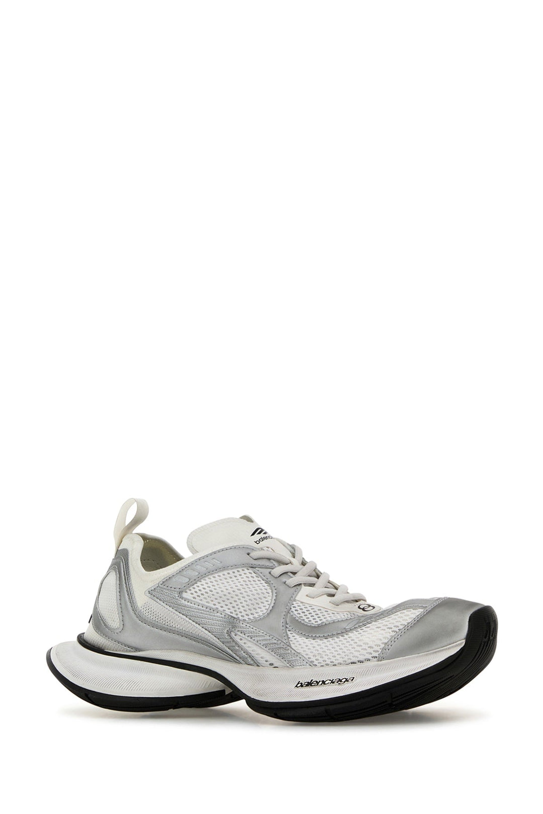 Balenciaga Men White Mesh And Rubber Circuit Sneakers