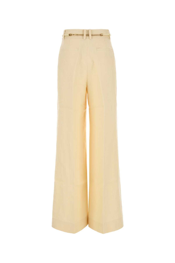 Zimmermann Women Cream Linen Illuminate Wide-Leg Pant