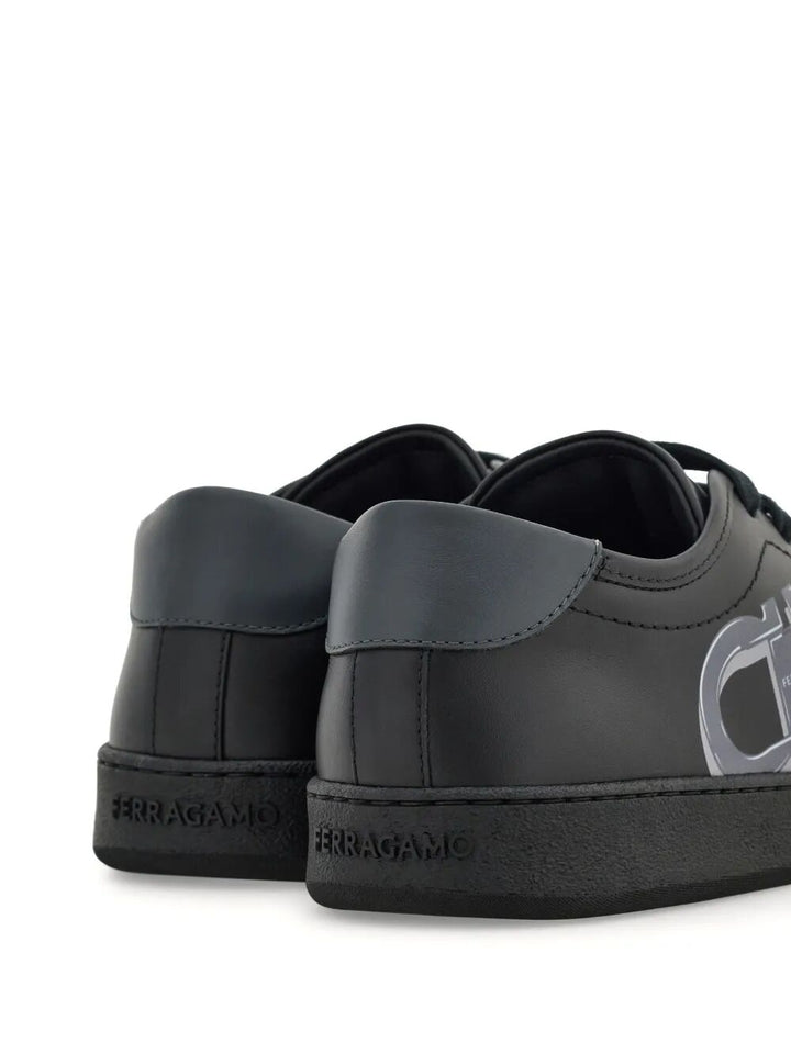 Ferragamo Men Double Gancini Brandy1 Sneakers