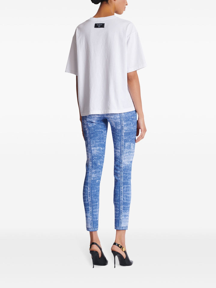 Balmain Women Ss Balmain Kiss Print T-Shirt
