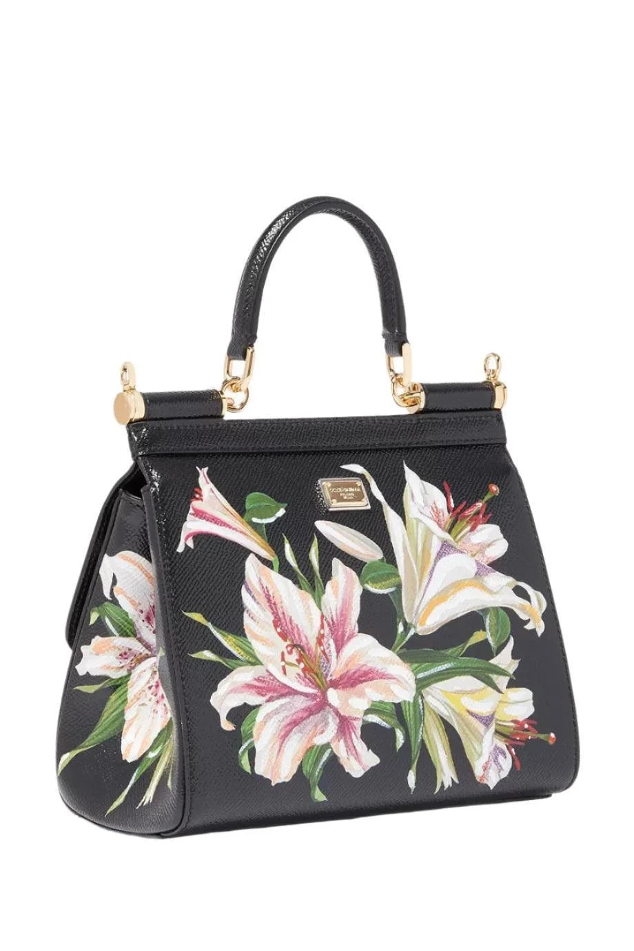 Dolce &amp; Gabbana Small Sicily Lily Dauphine Leather Bag