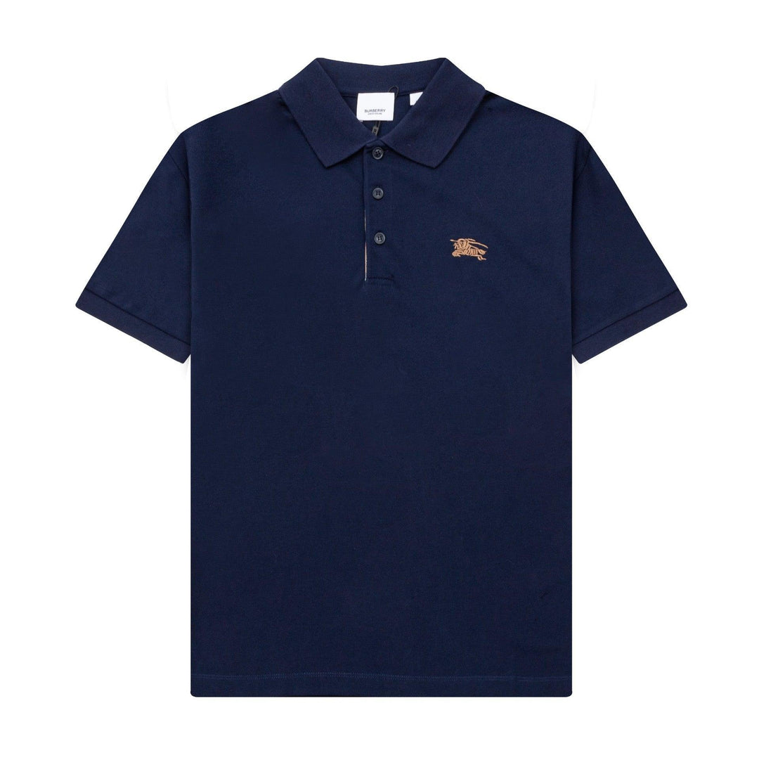 Burberry Blue T-Shirt With Collar