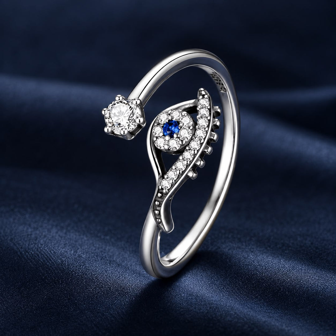 S925 Sterling Silver Pavé Set CZ Oxidized Silver Ring