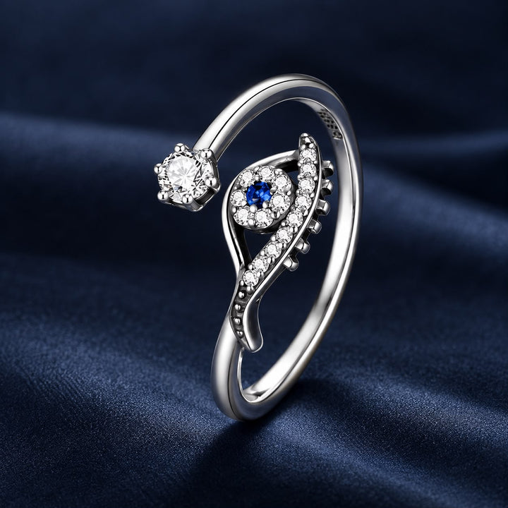 S925 Sterling Silver Pavé Set CZ Oxidized Silver Ring