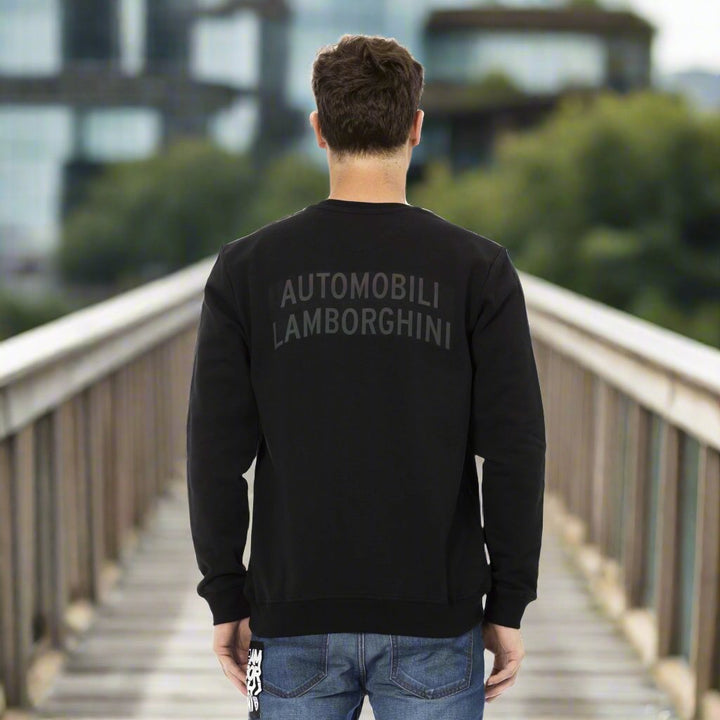 Automobili Lamborghini men's black front/rear logo Sweatshirts