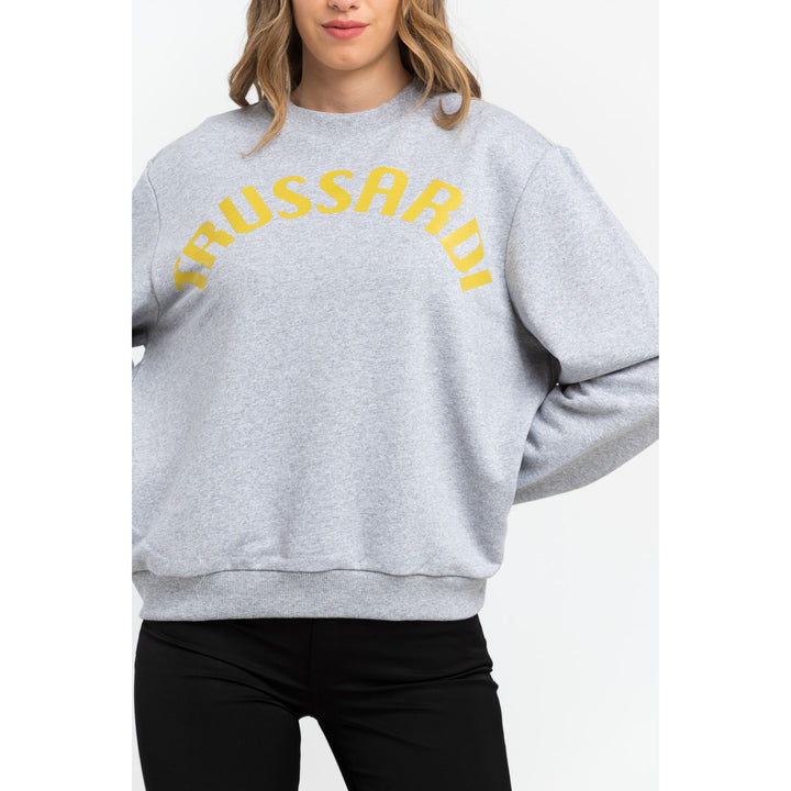 Trussardi women's grey yellow graphic logo Sweatshirts