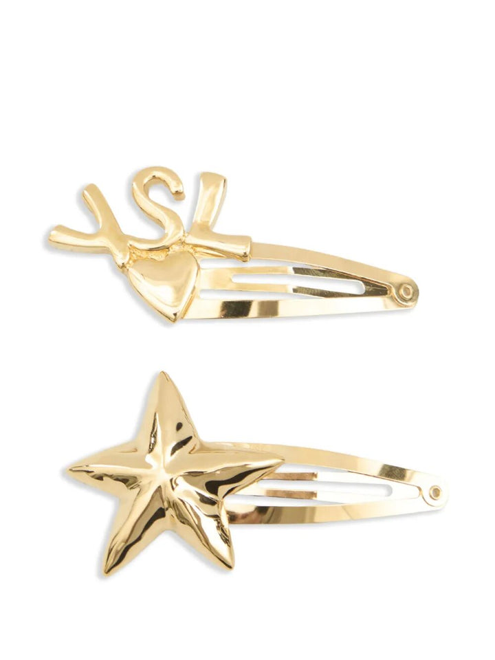 Saint Laurent Women Cassandre Metal Hair Clips