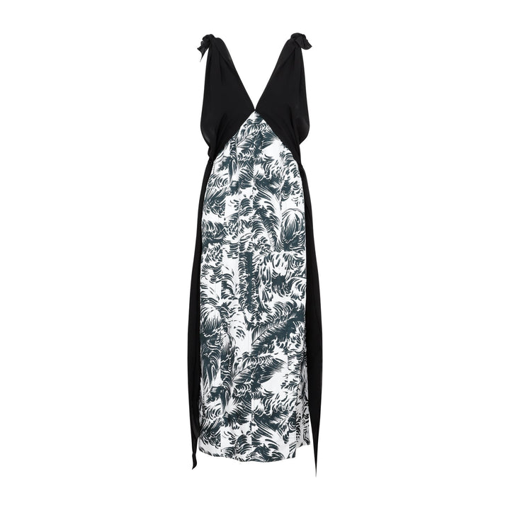 Bottega Veneta Printed Silk Long Dress Women
