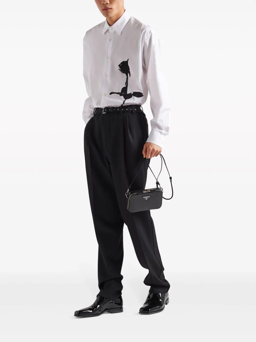 Prada Men Borsa A Tracolla Brique