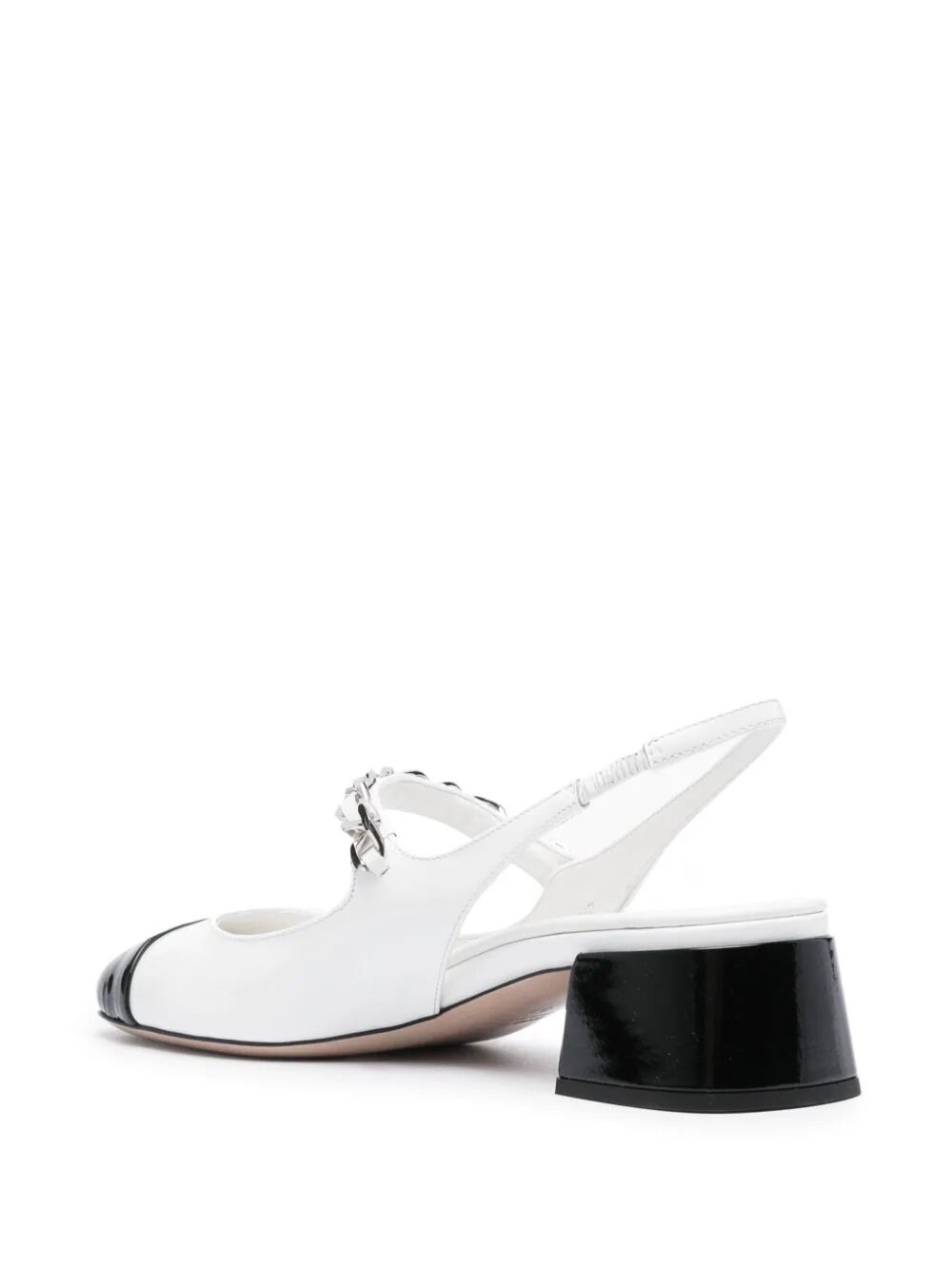 Miu Miu Women Slingback Bicolore Vernice