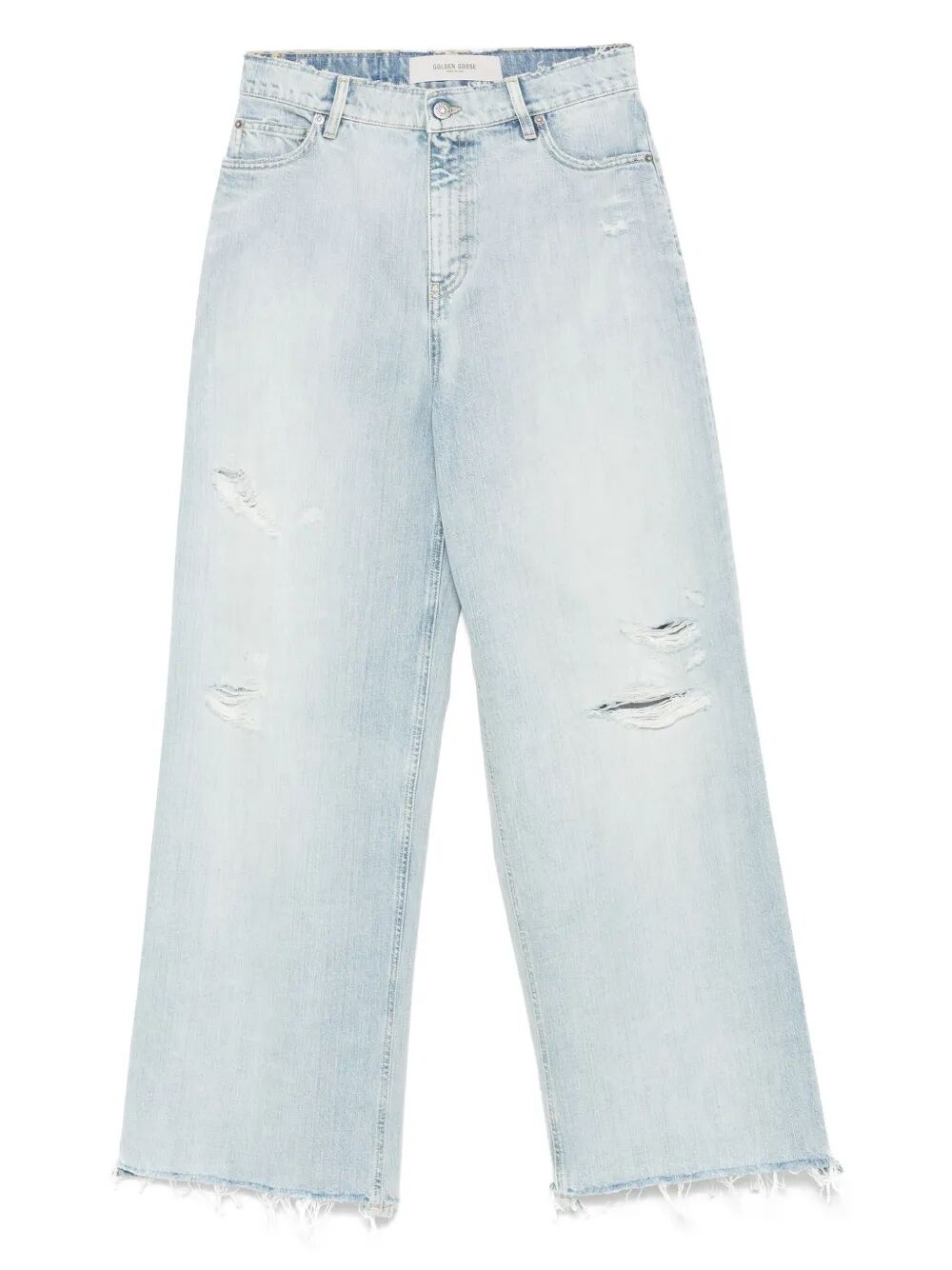 Golden Goose Women Journey W`S Melody Boyfriend Pant Destoyed Bleached Denim