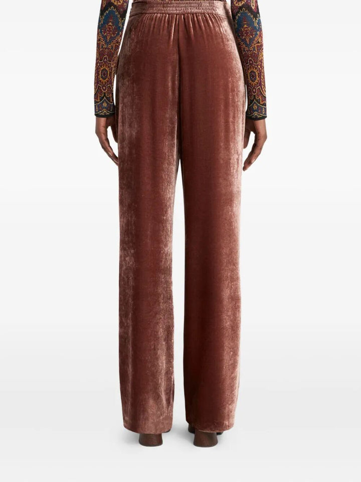 Etro Women Velvet Palazzo Trousers