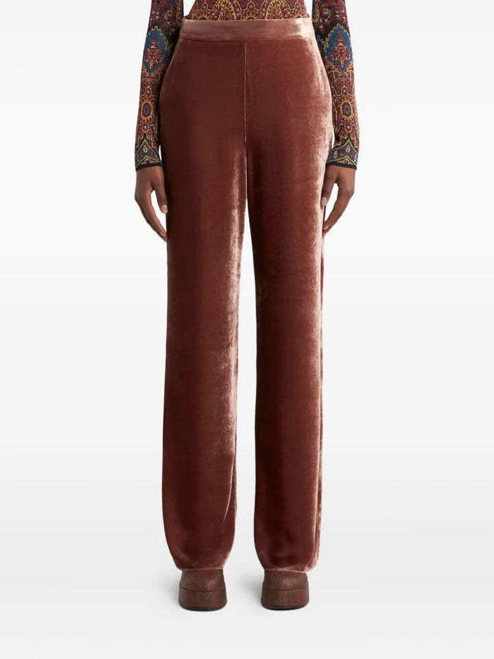 Etro Women Velvet Palazzo Trousers