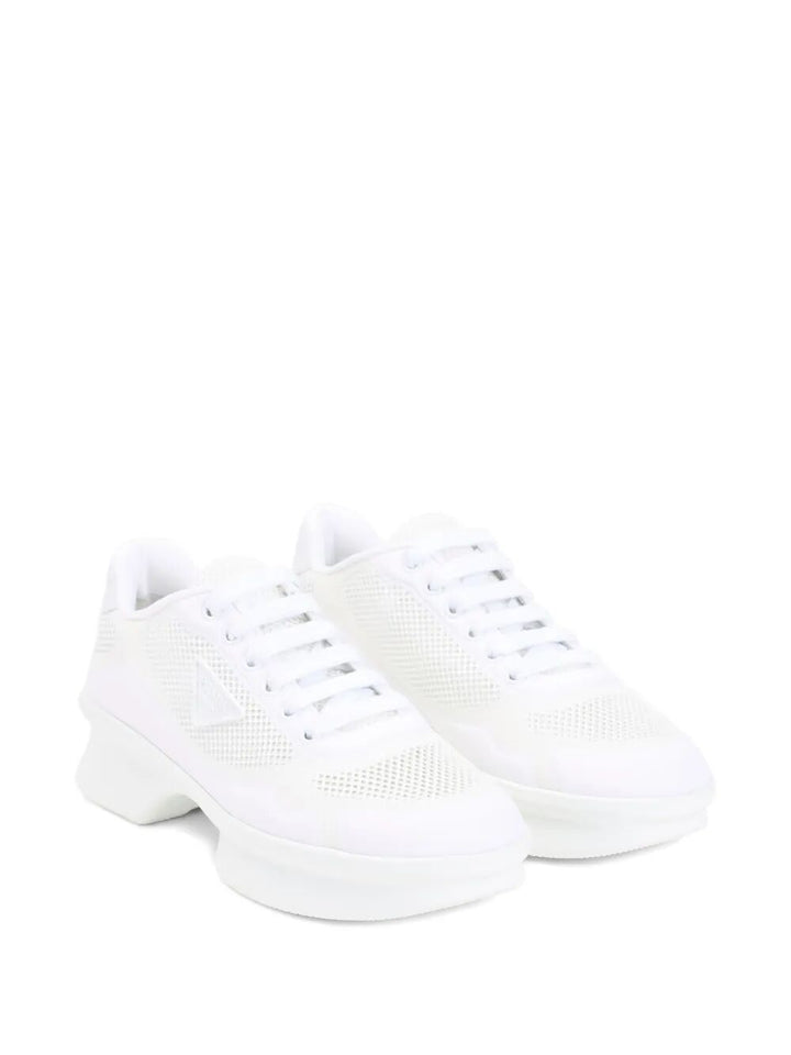 Prada Women Mesh And Re-Nylon Sneakers