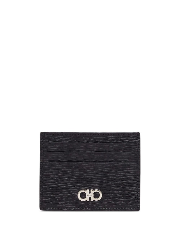Ferragamo Men Two-Tone Gancini Card Holder