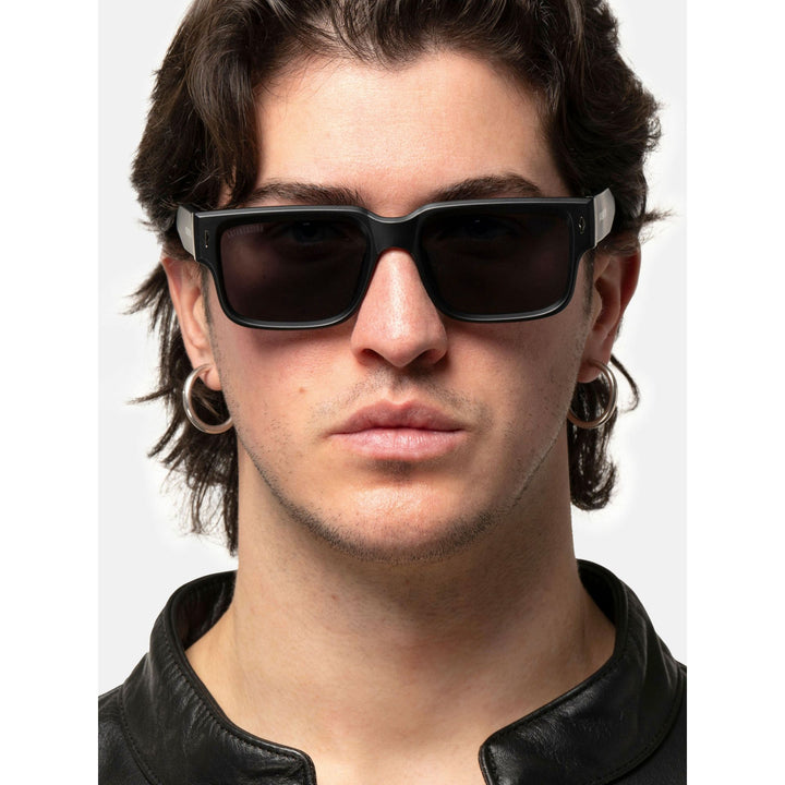 Black stylish Italian designed affordable sunglasses with UV protection.