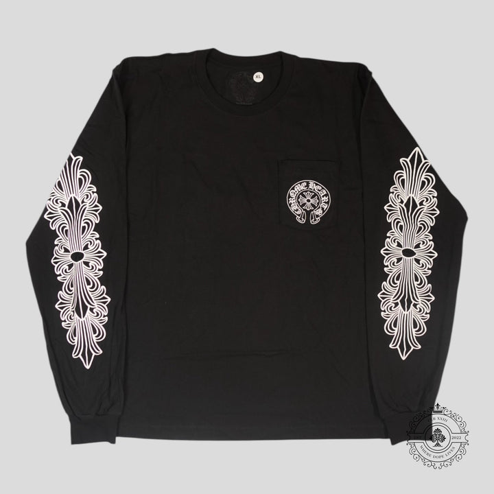 Chrome Hearts Miami Exclusive Horseshoe Logo Long Sleeve in Black