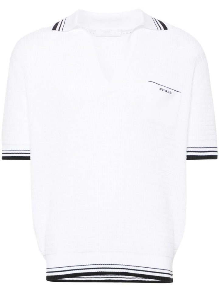 Prada Men Polo In Maglia
