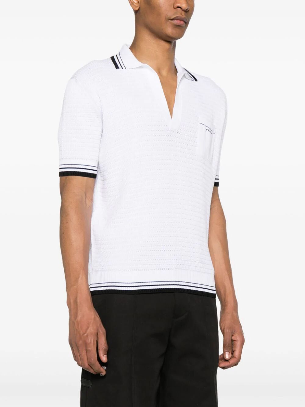 Prada Men Polo In Maglia