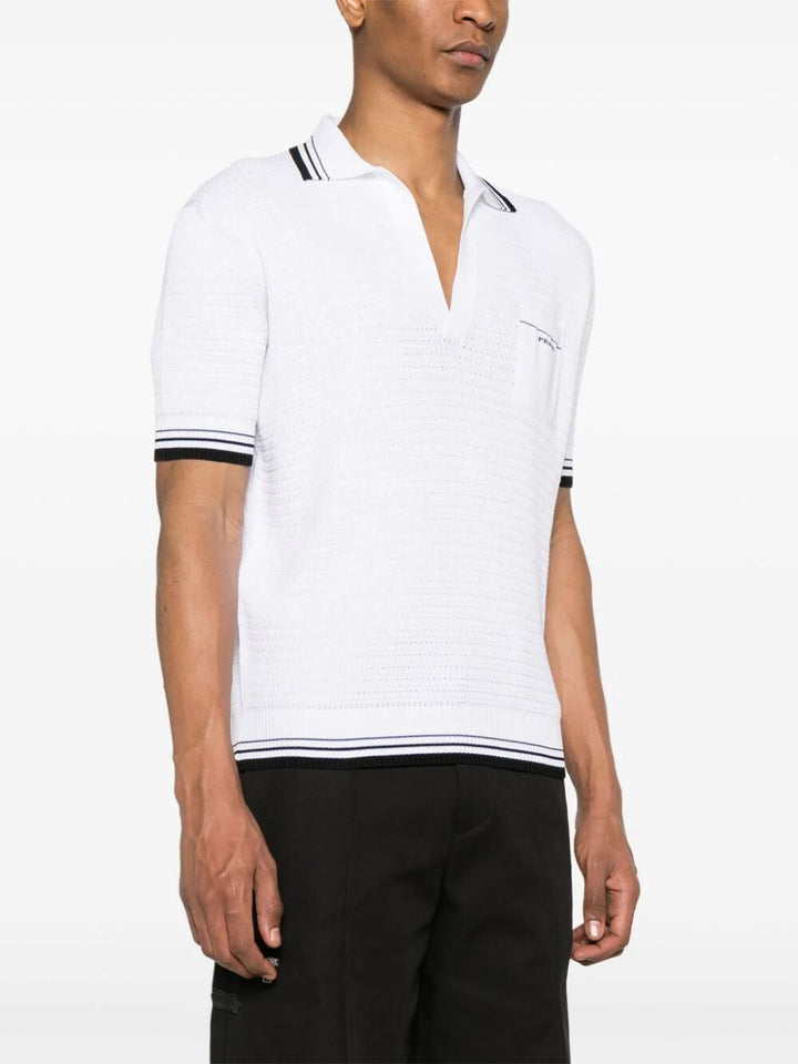 Prada Men Polo In Maglia