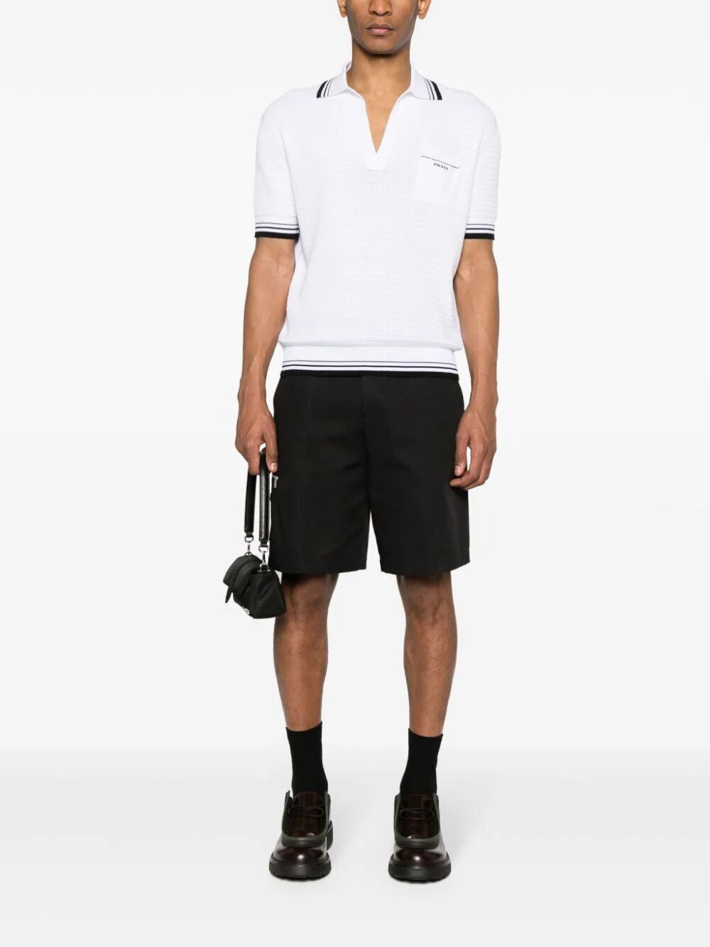 Prada Men Polo In Maglia