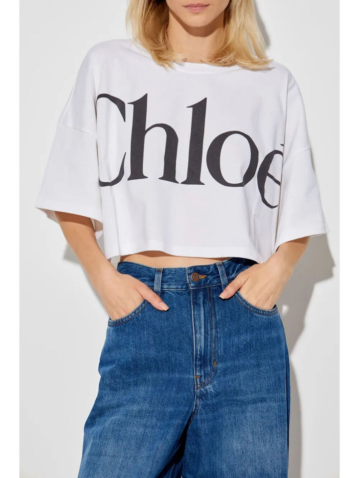 Chloe Women Cropped Oversized T-Shirt