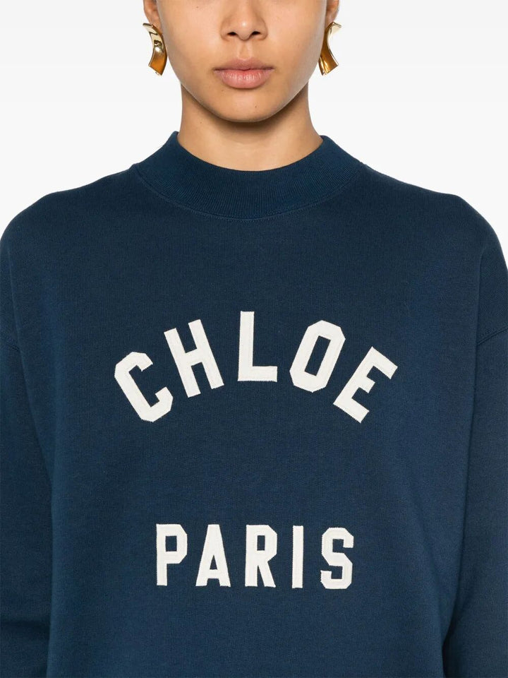 Chloe Women Cropped Round Neck Sweatshirt