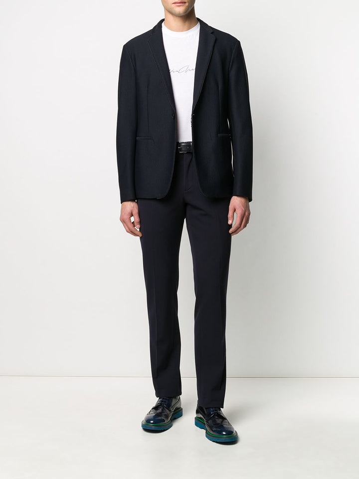 Giorgio Armani Men Asv Stretch-Viscose T-Shirt With Signature Logo